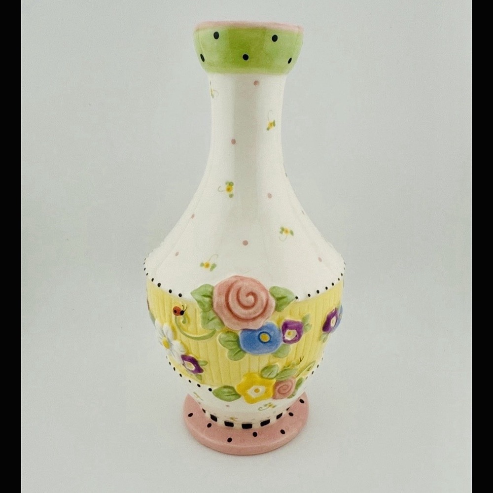 Mary Engelbreit "Meadow" Bud Vase 1999 ME Ink Michel & Co. With Box